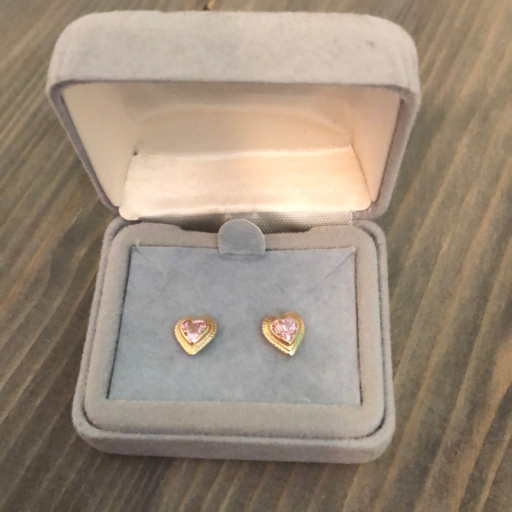 🌵 Pink heart earrings